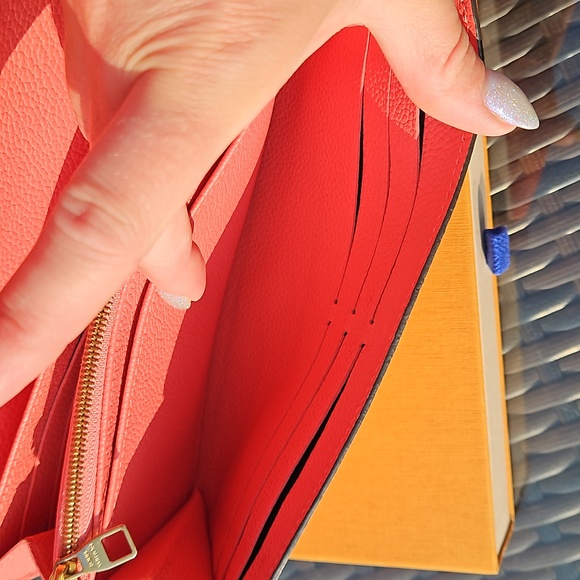 Louis Vuitton Pink Empreinte Long Wallet Gold LV Logo w/Box + Dustbag - Picture 12 of 15